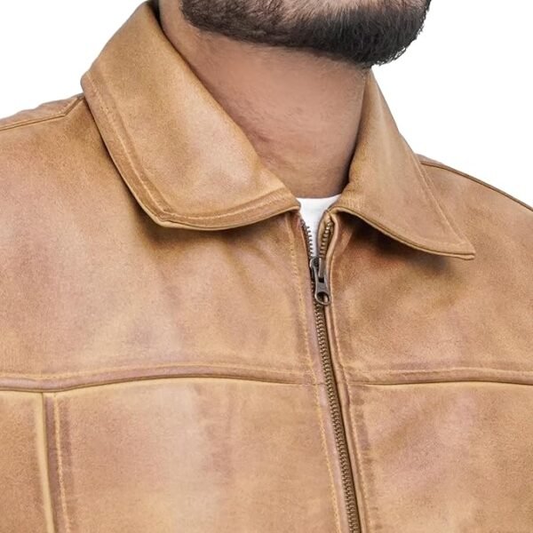 Vintage Men’s Leather Jacket - Image 3